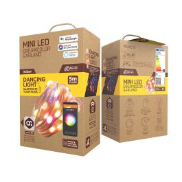 Muvit Guirnalda Luces Io Wifi Dreamcolor, Control Wi-Fi, Compatible con Google Home, Alexa, Siri, Efecto Musical, 66 LED, 5m