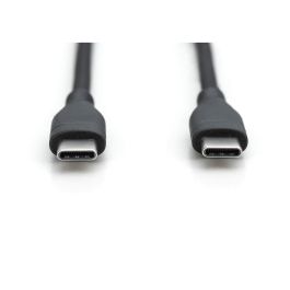 Digitus Cable USB 2.0 Tipo C a C de Silicona, 2m, Negro