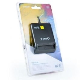 TooQ TQR-211B Lector de DNI electrónico 4.0, Tarjetas Inteligentes y SIM. Conexión USB-C para PC y Mac sin drivers, Negro.
