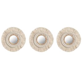Juego de Espejos Home ESPRIT Blanco Boho 20 x 1 x 20 cm (3 Piezas) Precio: 23.59000028. SKU: B1G3YVPG6P