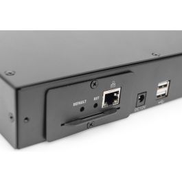 Digitus Módulo Conmutador KVM Cat.5 profesional de 8 puertos para Consola Modular USB, Ethernet, Montaje en rack 1U, Negro