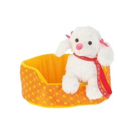 Peluche perrita marilin con canasta 20cm