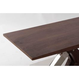 DKD Home Decor Mesa de Centro Moderna Madera y Acero Marron Oscuro Plateado 120 x 60 x 43.5 cm Precio: 334.50000001. SKU: S3022562
