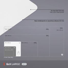 Steelseries STE5707119066655 Alfombrilla de ratón para juegos QcK L Blanca