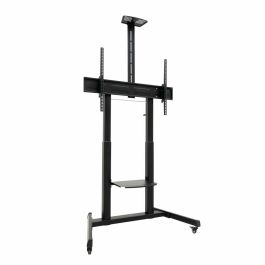TooQ FS20406HM-B Soporte de Suelo con Ruedas para TV 60-100 Pulgadas, 130 kg, Ajustable en Altura, Negro