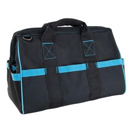 Koma Tools Bolsa de herramientas poliéster 41,5x21x27cm, 12 bolsillos interiores, 10 exteriores, correa ajustable
