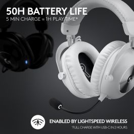 Logitech Auriculares Gaming G Pro X con micrófono cardioide, drivers Graphene 50 mm y tecnología LIGHTSPEED