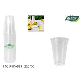 Algon Set de 50 Vasos Transparente de 220 ml (18 Unidades) Precio: 17.5000001. SKU: B1A68B6AX8