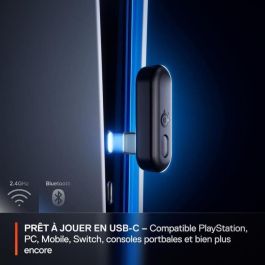 Steelseries Arctis Nova 3PW Auriculares Inalámbricos para Juegos - Bluetooth + 2,4 GHz - Azul Cielo - 40h Batería