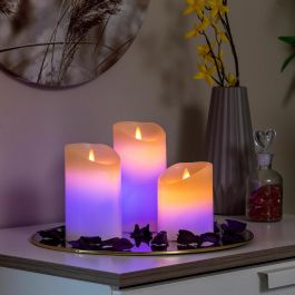 Velas LED Multicolor Efecto Llama con Mando Lendles InnovaGoods 3 Unidades Precio: 18.49999976. SKU: B12SVN8GPY