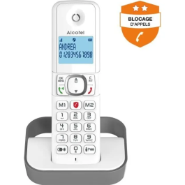 Alcatel Teléfono Inalámbrico Fijo F860 Solo Gris con Bloqueo de Llamadas no Deseadas Precio: 37.6899996. SKU: B18FBNZX2R