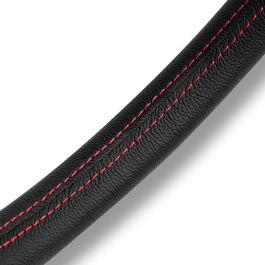 Momo MOMVTUNERBLK35R Volante Deportivo Tuner de 350mm en Piel Negra con Costura Roja