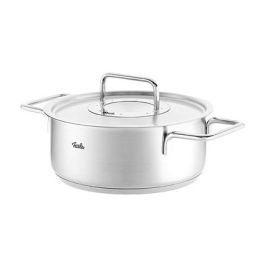 Fissler Pure Profi Cacerola de 24 cm con tapa de metal - Acero inoxidable reciclado - Ref 08612424000/0