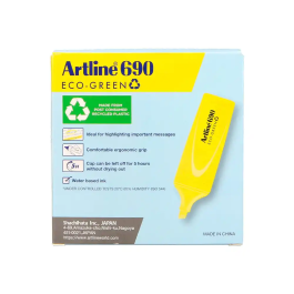Artline Rotulador Fluorescente EK-690 Eco Green Punta Biselada 1-4 mm Amarillo