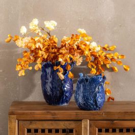 Jarrón Azul Cerámica Decoración 17 X 16 X 20 cm