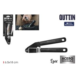 Quttin Prensa Ajos de Acero Inoxidable Laos - Utensilio de Cocina Esencial para Machacar Ajos - 18 x 6.5 x 3 cm (12 Unidades)