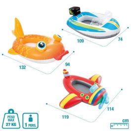 Intex Barca Hinchable para Niños (Pez 132x94 cm) (Coche 74x109 cm) (Avion 119x114 cm) de 3 a 6 Años - Modelos Surtidos