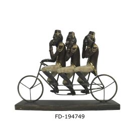 DKD Home Decor Figura Monos Bici Negro Dorado Resina Metal Hecho a Mano 9 x 31 x 40 cm Precio: 33.64284. SKU: S3029948
