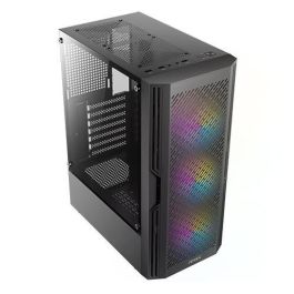 Antec AX20 Midi Tower Negro - Caja de PC Negra con Ventiladores Frontales de 120 mm