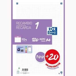 Oxford Recambio Classic 120 Hojas A4 Sueltas 90 gr 5x5 mm 4 Taladros 1 Banda Color Malva Precio: 4.49999968. SKU: B138N565W4