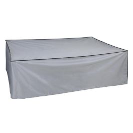 Funda Protectora DKD Home Decor Mesa Negro Aluminio Gris oscuro (200 x 130 x 60 cm)