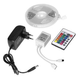 ORNO Tira LED LD-8/5M/RGB/SET, 12V 5050 7W/m, IP20, con Controlador y Fuente de Alimentación Precio: 16.89000038. SKU: B1C2E8AQDY