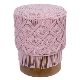 Reposapies Boho DKD Home Decor Rosa Palo Marron 43 x 51 x 43 cm Precio: 40.49999954. SKU: B1JBMP83ED