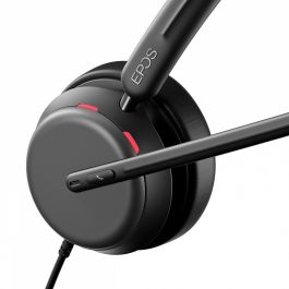 EPOS IMPACT 860 ANC Headset Alámbrico para Oficina/UC con Cancelación de Ruido Híbrida y Conexión USB-C Negro