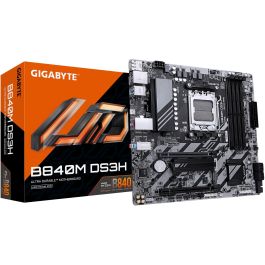 Gigabyte B840M DS3H Placa Base AMD Ryzen 9000/8000/7000, DDR5 hasta 8200 MHz, 2xPCIe 4.0 M.2, LAN 2.5GbE, USB 3.2 Gen 1 - 9MB84MS3H-00-G10 Precio: 124.50000002. SKU: B14EWQ9PV4