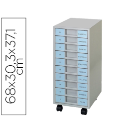 Clen Archivador Metálico con 10 Bandejas Plástico Gris Claro 680x303x371 mm Precio: 171.49999977. SKU: B1JSWWFMRX