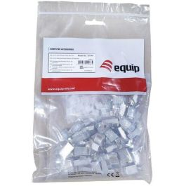 EQUIP 121148 Conectores Cat.8 RJ45 Blindados, Set de 50 Unidades, Color Gris