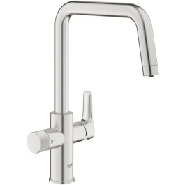 Grohe Grifo con Filtro de Cocina Supersteel Filtración de Agua Caño Alto Rotación 150° 30595DC0