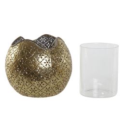 Portavela Oriental DKD Home Decor Dorado 13.5 x 11.5 x 13.5 cm Portavela Oriental DKD Home Decor Dorado 13.5 x 11.5 x 13.5 cm