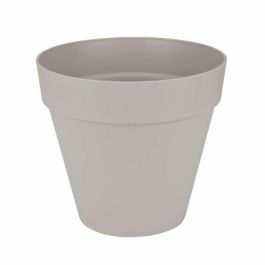 Elho Loft Urban Maceta redonda con ruedas, autorriego integrado, diámetro 50 cm, Gris cálido