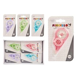 Cinta correctora Pincello 12 metros, colores pastel - 9x16x2 cm (36 Unidades) Cinta correctora Pincello 12 metros, colores pastel - 9x16x2 cm (36 Unidades)