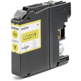 Brother LC221Y Tinta Original Amarilla para MFC-J680DW, MFC-J480DW, DCP-J562DW, MFC-J880DW – 260 Páginas, Pack Individual