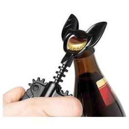 OTOTO Sacacorchos Básico Negro de Metal y Silicona - Apto para Lavavajillas y con Cortacápsulas