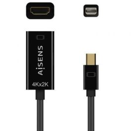 AISENS - CONVERSOR MINI DP V1.2 A HDMI V1.4 4K@30HZ, MDP/M-HDMI A/H, NEGRO, 15CM AISENS - CONVERSOR MINI DP V1.2 A HDMI V1.4 4K@30HZ, MDP/M-HDMI A/H, NEGRO, 15CM