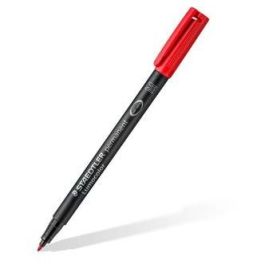 Staedtler Rotulador permanente Lumocolor de fibra punta redonda 0.8 mm estuche 4 colores 317 WP