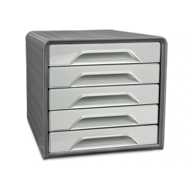 Cep Fichero Cajones Sobremesa Smoove 5 Cajones Gris 288x360x270 mm