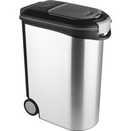 Curver Contenedor de croquetas 20kg de polipropileno alta calidad con cierre hermético para frescura, doble abertura, aspecto metálico gris Precio: 54.99000001. SKU: S7140230