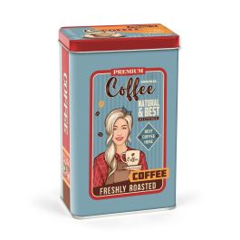 Bote de Metal para Café Molido Quttin - 9x6x16 cm (12 Unidades) Bote de Metal para Café Molido Quttin - 9x6x16 cm (12 Unidades)