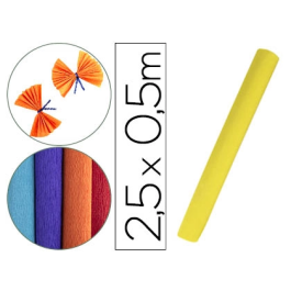Liderpapel Papel Crespón Amarillo 50 cm x 2,5 m 85g/m2 Precio: 2.50000036. SKU: B16LKE32RV