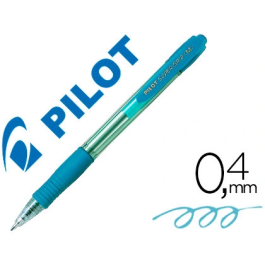 Bolígrafo Pilot Super Grip Celeste Retráctil Tinta Base de Aceite Punta 1mm Trazo 0.4mm Precio: 12.50000059. SKU: S8422419