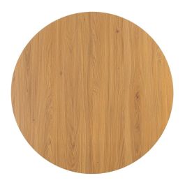 Mesa Comedor Natural-Negro Dm-Metal 100 X 100 X 75 cm