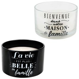 Home Deco Factory Bol Con Vela 3 Mechas Une Famille Decorativo Aroma Fresco 13cm