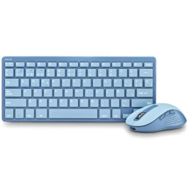 NGS FANTASYKITBLUE Teclado y Ratón Inalámbricos Kit Blue Recargable Multimodo Silencioso Compatible Universal