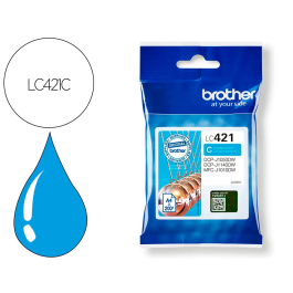 BROTHER LC421C Tinta Original Cian para DCP-J1050DW/J1140DW, MFC-J1010DW - 200 páginas Precio: 9.5000004. SKU: S0231930