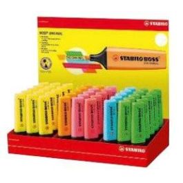 Stabilo Rotulador Boss Fluorescente 70 Expositor 45 Unidades Colores Surtidos Trazo 2/5 mm Precio: 47.49999958. SKU: B12DXVWDF5