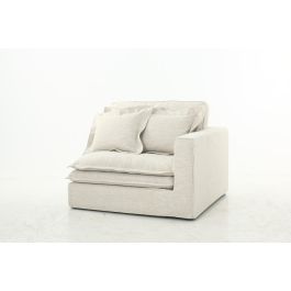 DKD Home Decor Módulo Sofá Izq/Der Beige Poliester 120 x 120 x 95 cm